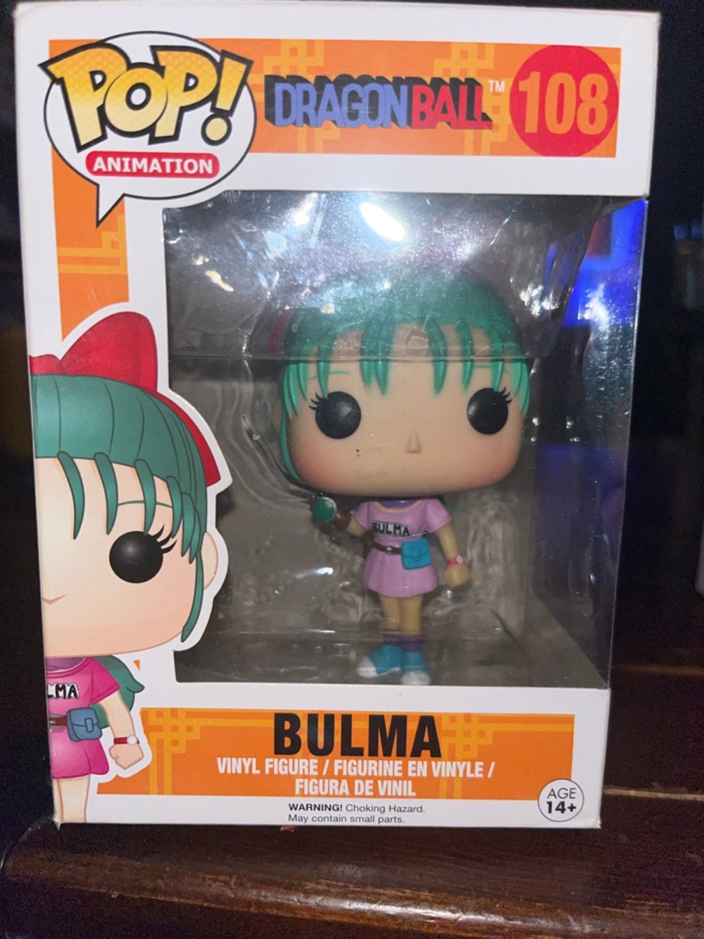 Funko Bulma Teal Hair Pink Outfit Vinyl Figure